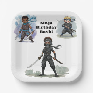 Karate Ninja Boy's Birthday Bash Paper Plate
