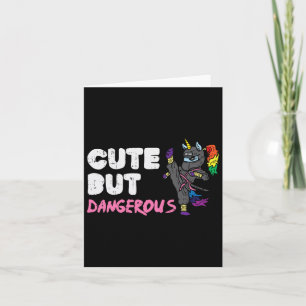 Karate Ninja Unicorn Cute Dangerous Martial Arts G Card