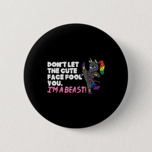 Karate Ninja Unicorn Cute Face Beast Taekwondo Wom 6 Cm Round Badge