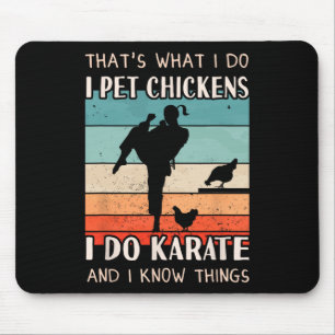 Karate Outfit - Chicken Breeder Design Women Karat Mouse Pad
