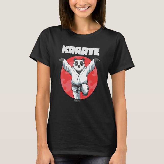 Karate Panda Crane Kick 1 T-Shirt (Front)