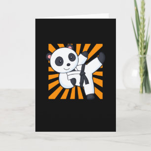 Karate Panda Funny Martial Arts Animal Children Card