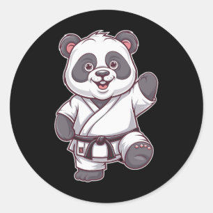Karate Panda Martial Arts Panda For A Panda Fans Classic Round Sticker