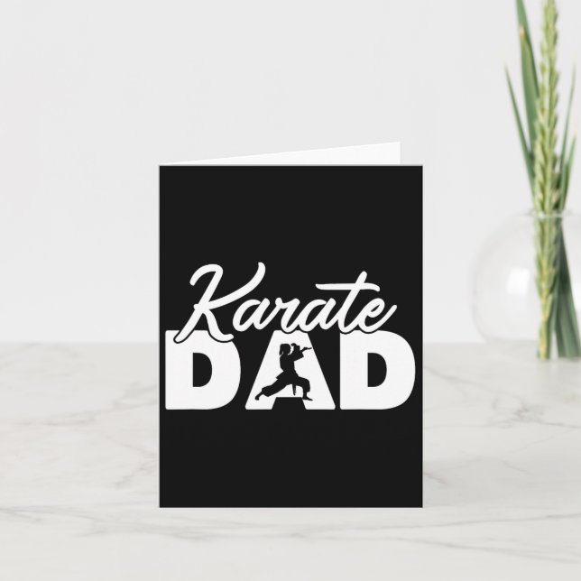 Karate Papa - Funny Karate Dad Gift  Card (Front)