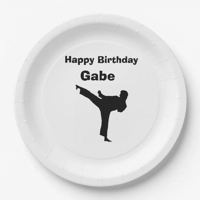 "Karate" Paper Plates (Front)