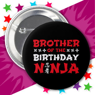 Karate Party Kids Brother of the Birthday Ninja 6 Cm Round Badge