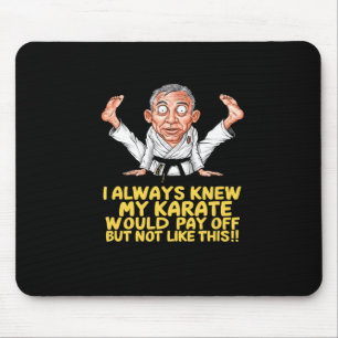 Karate Pay Off Funny Martial Arts Cartoon Art Mouse Pad