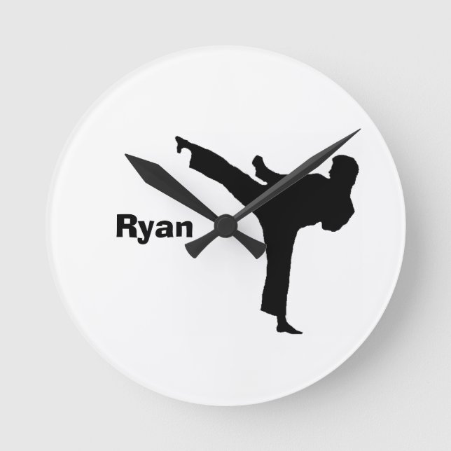 Karate Personalised Clock (Front)