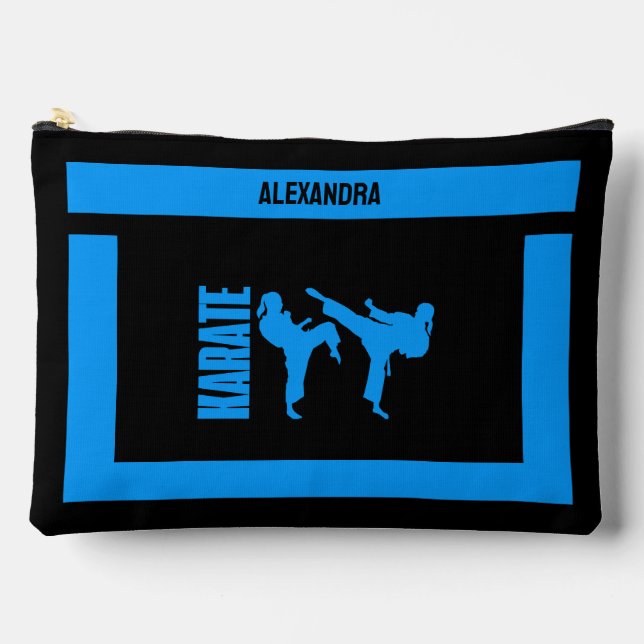 Karate Player Girl, Birthday Gift, Women Karate Accessory Pouch (Front)