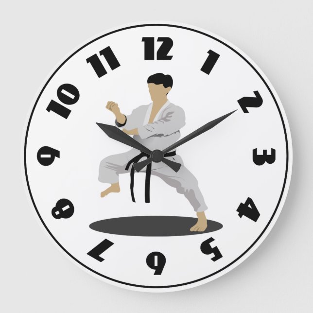Karate Pose Clock (Front)