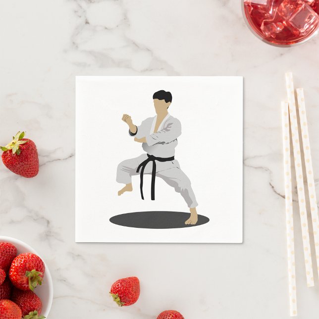 Karate Pose Paper Napkins (Creator Uploaded)