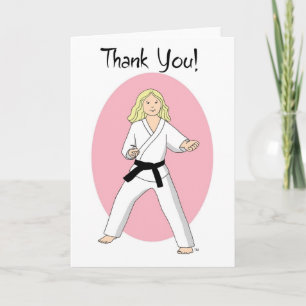 Karate Princess Thank You Cards
