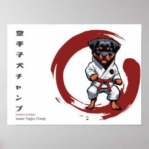 Karate Puppy Champ Poster