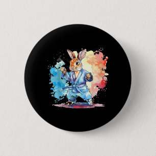 Karate Rabbit Jiu-Jitsu MMA Taekwondo Martail Arts 6 Cm Round Badge