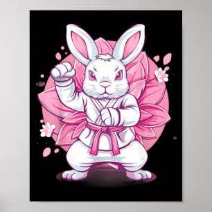 Karate Rabbit Jiu-Jitsu MMA Taekwondo Martail Arts Poster