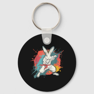 Karate Rabbit Motif Taekwondo Jiu-Jitsu MMA Cute Key Ring