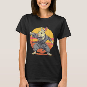 Karate Rabbit Motif Taekwondo Jiu-Jitsu MMA Cute T-Shirt