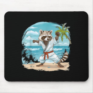 Karate Racoon Animal Mma Taekwondo Martial Arts Mouse Pad