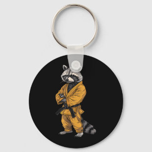 Karate Racoon Motif Taekwondo Jiu-Jitsu Mma Key Ring