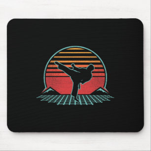 Karate Retro 80s Style  Mouse Pad