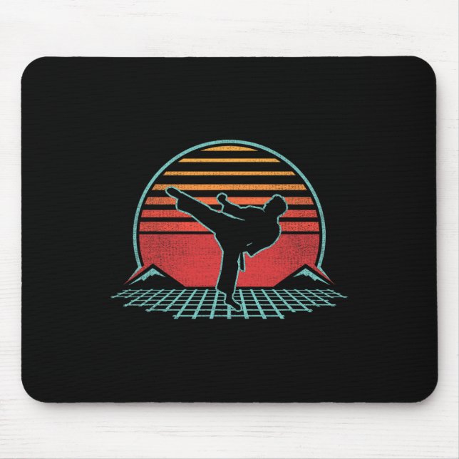 Karate Retro 80s Style  Mouse Pad (Front)