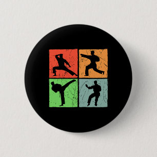 Karate Retro Black Belt Japanese Martial Arts Love 6 Cm Round Badge
