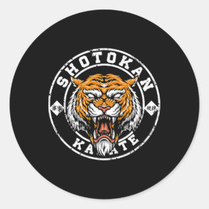 Karate Retro Shotokan Vintage Gift Fan Of Karate  Classic Round Sticker