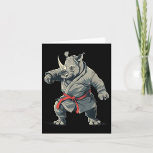 Karate Rhino Motif Taekwondo Jiu-Jitsu Mma Card