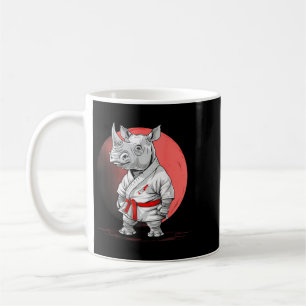 Karate Rhino Motif Taekwondo Jiu-Jitsu Mma Coffee Mug