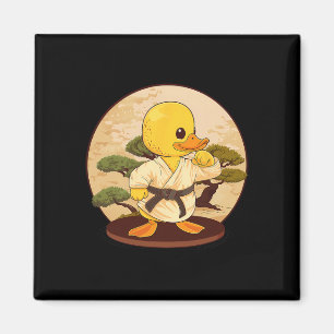 Karate Rubber Duck Motif Taekwondo Jiu-jitsu Mma K Magnet
