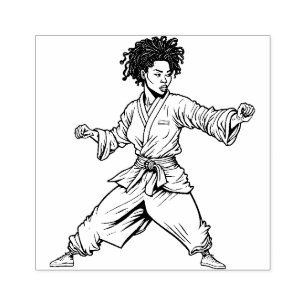 Karate Rubber Stamp