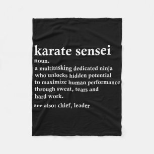Karate Sensei Definition Funny Martial Arts Instru Fleece Blanket