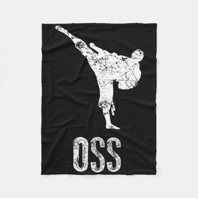 Karate Shirt1  Fleece Blanket (Front)
