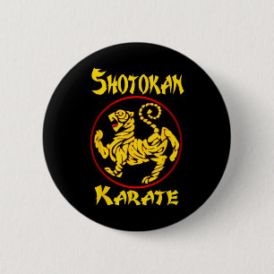 Karate Shotokan Tiger Martial Arts  6 Cm Round Badge