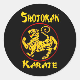 Karate Shotokan Tiger Martial Arts Classic Round Sticker