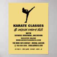Karate Silhouette, Karate Class Advertising