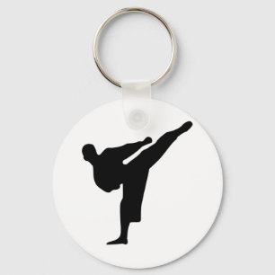 Karate Silhouette Key Ring