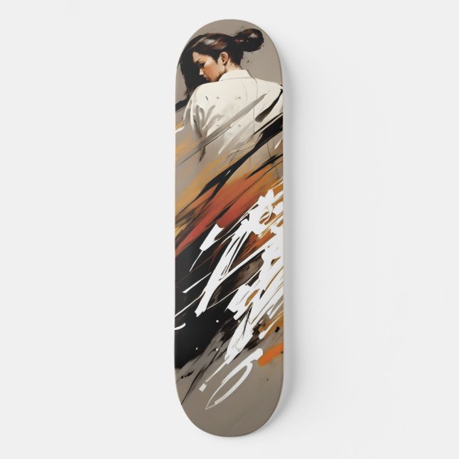 Karate Skateboards, Abstract, Minimalist  Skateboard (Front)