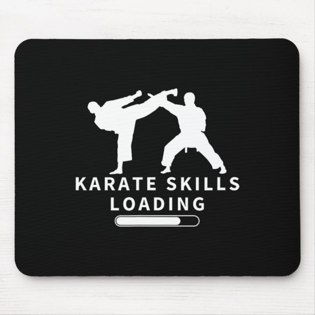 Karate Skills Loading Funny Karateka  Mouse Pad (Front)