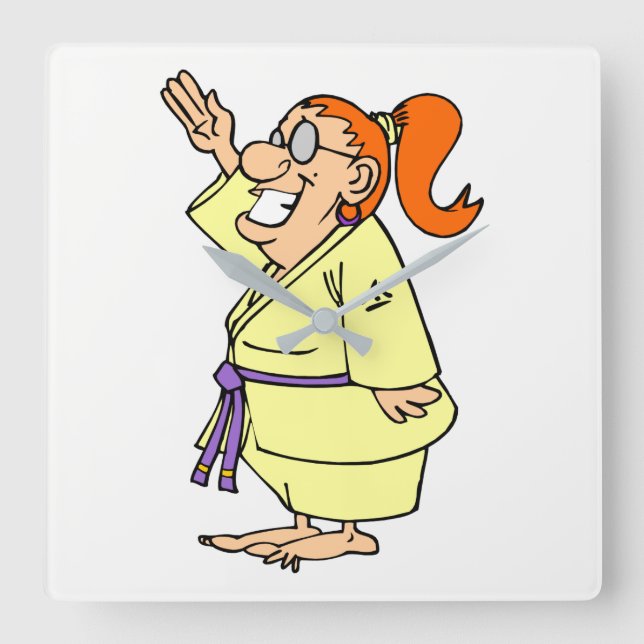 Karate Square Wall Clock (Front)