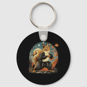 Karate Squirrel Kickboxing Judo Taekwondo MMA Key Ring