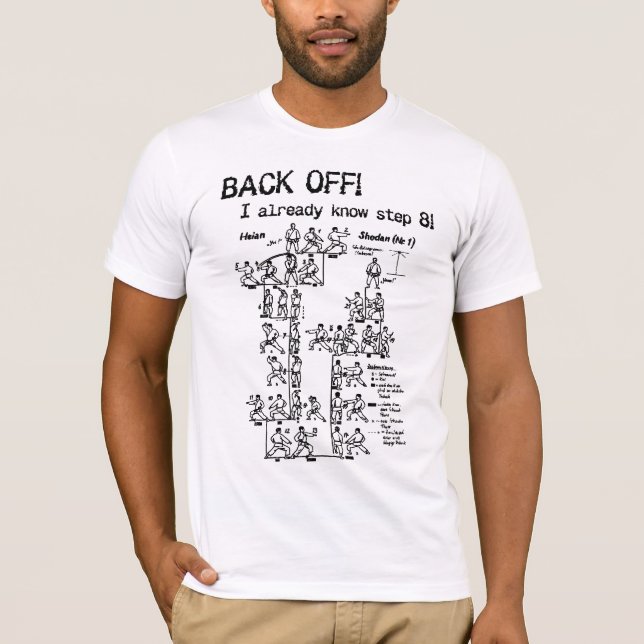 Karate Steps Funny Shirt Humour (Front)
