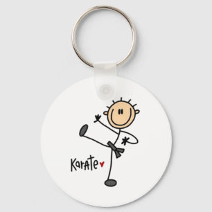 Karate Stick Figure Key Ring