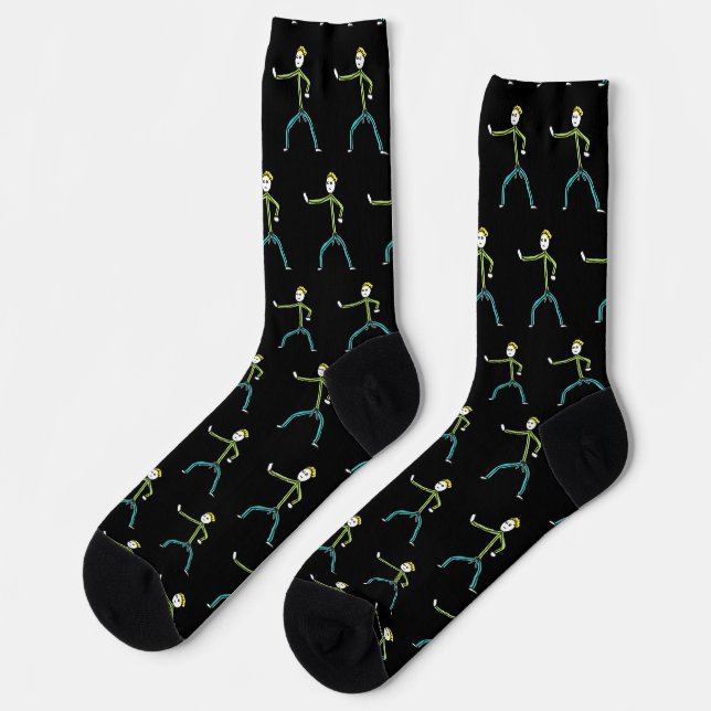 Karate Stickman Socks (Left)
