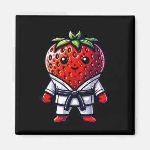 Karate Strawberry Fun Design For Martial Arts Love Magnet