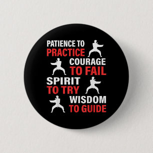 Karate Student Teacher Trainee Trainer Karateka 6 Cm Round Badge
