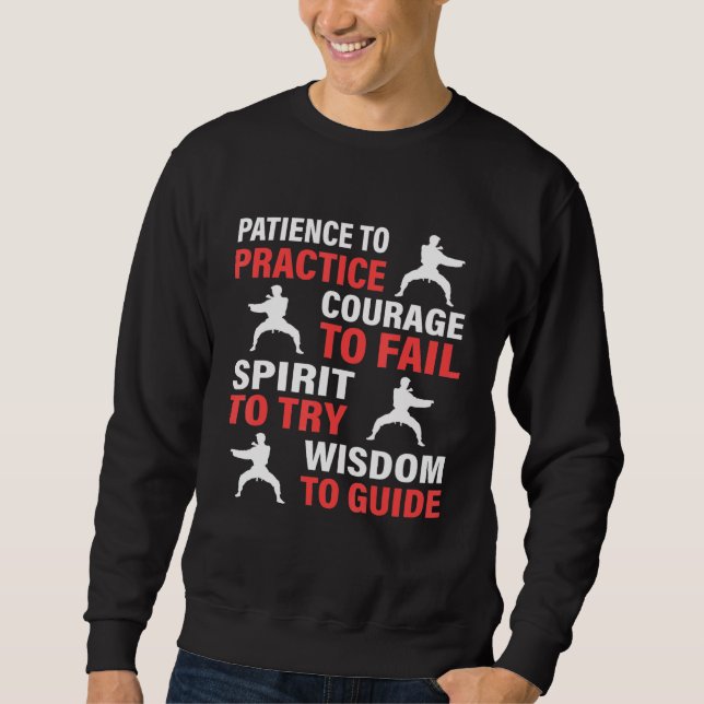 Karate Student Teacher Trainee Trainer Karateka Pr Sweatshirt (Front)