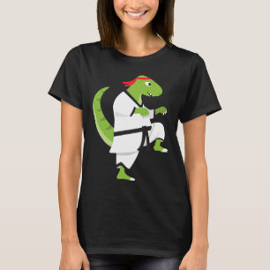 Karate T-rex Cool Cute Dinosaur Fighter Halloween  T-Shirt
