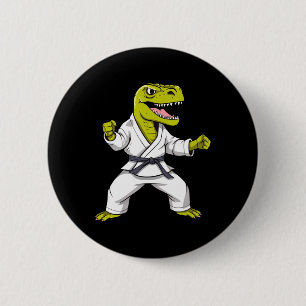 Karate T-rex Martial Arts Taekwondo Kickboxing For 6 Cm Round Badge