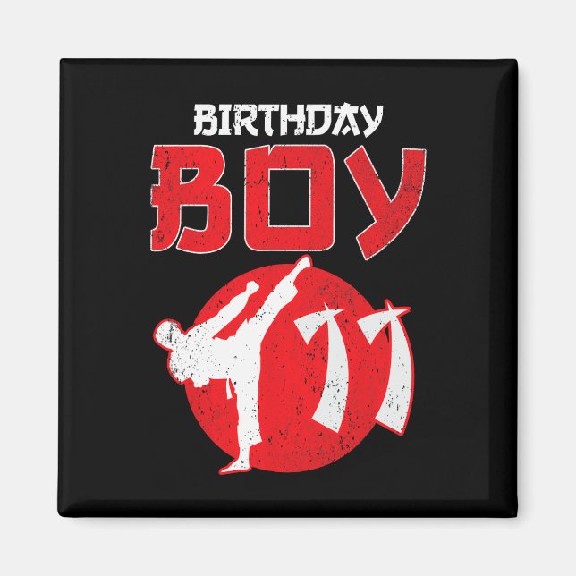 Karate Taekwondo 11 Years Old Birthday Martial Art Magnet (Front)